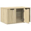 vidaXL Uzavretý box na stelivo, sonoma 80x50x45 cm, kompozitné drevo