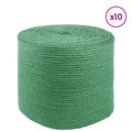 vidaXL 10 ks 2 mm Zelená 100% Tossa juta