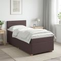 vidaXL Posteľ boxspring s matracom Tmavohnedá 80 x 200 cm Látka