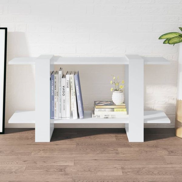 vidaXL Knižnica biela 100x30x51 cm spracované drevo
