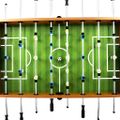 vidaXL Stolný futbal oceľ 60 kg 140x74,5x87,5 cm bledohnedý a čierny