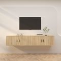 vidaXL Nástenné TV skrinky 2 ks dub sonoma 100x34,5x40 cm