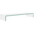 vidaXL TV stojan/stojan pod monitor z priehľadného skla, 100x30x13 cm