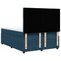 vidaXL Posteľný rám boxsping s matracom tmavomodrý 140x200 cm zamat
