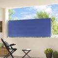 vidaXL Zaťahovacia bočná markíza na terasu 100x314 cm, modrá