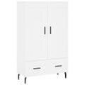 vidaXL Vysoká skrinka biela 69,5x31x115 cm kompozitné drevo