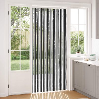 vidaXL Záves proti hmyzu z chenille Šedá a čierna 100 x 230 cm 100% PP