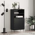 vidaXL Highboard Čierna 60 x 36 x 110 cm Kompozitné drevo