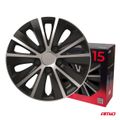 Poklice Rapide 15” čierno-strieborná sada 4ks COLOR BOX