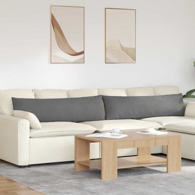 vidaXL Vankúše na pohovku 2 pcs Tmavo šedá 145 x 40 cm látka
