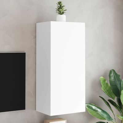 vidaXL TV nástenná skrinka biela 40,5x30x90 cm kompozitné drevo