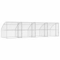 vidaXL Psí kennel 4 ks Strieborná 8 x 2 x 2 m Pozinkovaná oceľ