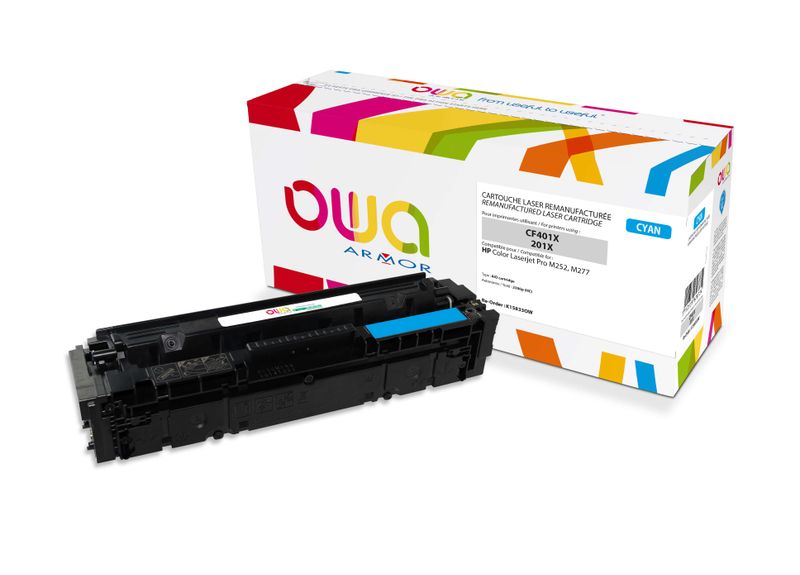 OWA Armor toner kompatibilný s HP CF401X, 2300st, modrá/cyan