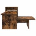 vidaXL Konzolový stôl Dymová dub 91,5 x 35 x 38,5 cm Kompozitné drevo