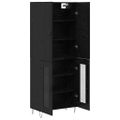 vidaXL Highboard 2 ks Čierny dub 69,5 x 34 x 180 cm Kompozitné drevo