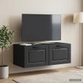 vidaXL Nástenná TV skrinka Čierna 78,5 x 41 x 30 cm Kompozitné drevo