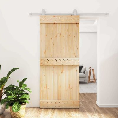 vidaXL Posuvné dvere Prírodná a biela 90 x 210 cm