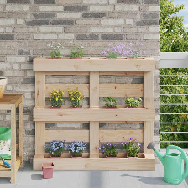 vidaXL Kvetinové boxy pre euro palety 24 pcs Hnedá 13,5 x 9 x 9,5 cm