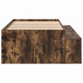 vidaXL Rám postele so zásuvkou Dymová dub 90 x 200 cm Kompozitné drevo