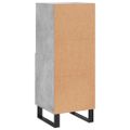 vidaXL Komoda betónovo sivá 34,5x34x90 cm spracované drevo