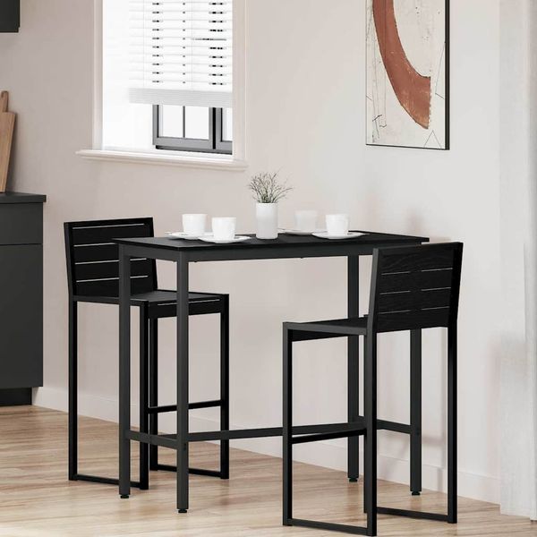 vidaXL stôl Čierny dub 100 x 50 x 90,5 cm Inžinierske drevo a oceľ