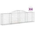 vidaXL Oblúkové gabionové koše 4 ks 300x30x80/100cm pozinkované železo