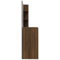 vidaXL Toaletný stolík so zrkadlom hnedý dub 74,5x40x141 cm