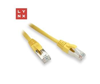 LYNX FTP patch kabel Cat5e PVC, CCA, 0,3 m, žltý (balenie obsahuje 10 ks)