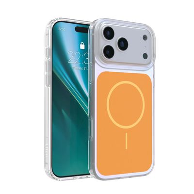 Puzdro Etteri Hidden Pearl pre iPhone 17 Pro Max / 18 Pro Max 6,9" oranžová