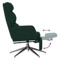 vidaXL Relaxačné kreslo s podnožkou tmavozelené látka