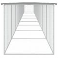 vidaXL Klietka pre kurčatá strecha bledosivá 1003x98x90 cm poz. oceľ