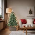 vidaXL Vianočná sukňa na stromček hnedá Ø65x23 cm plastová