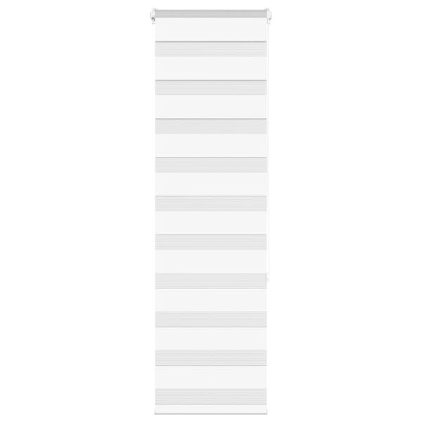 vidaXL Zebra roleta biela 50x150 cm šírka látky 45,9 cm polyester