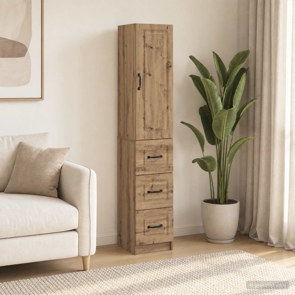 vidaXL Sada skríň 2 ks 33 x 34,5 x 87 cm Kompozitné drevo Dub artisan