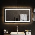vidaXL Zrkadlo do kúpeľne s LED Priehľadná 90 x 50 cm tvrdené sklo