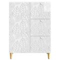 vidaXL Servírovacia skriňa Biela s vysokým leskom 66 x 34,5 x 90 cm