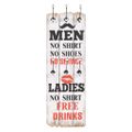 vidaXL Nástenný vešiak na kabáty so 6 háčikmi 120x40 cm MEN LADIES