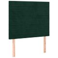 vidaXL Posteľný rám boxsping s matracom tmavozelený 80x200 cm zamat