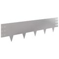 vidaXL Obrubník trávnika 30 ks 100 x 25 cm Oceľ Strieborná