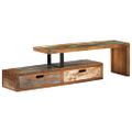 vidaXL TV stolík (118-195) x 30 x 40 cm masívne recyklované drevo