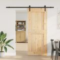 vidaXL Posuvné dvere NARVIK 95 x 210 cm (213,5 cm) Prírodná a čierna