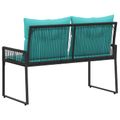 vidaXL Vonkajšia lavička 2 -Seater 4 ks 110 x 59 x 82 cm polyratan