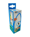 LED žiarovka 6W 535lm E27 C35 studená biela Trixline