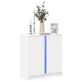vidaXL Komoda s LED biela 77x34x85 cm kompozitné drevo