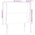 vidaXL Čelo postele so záhybmi tmavosivé 83x23x118/128 cm zamat