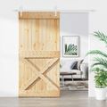 vidaXL Posuvné dvere 100 x 210 cm Prírodná a biela