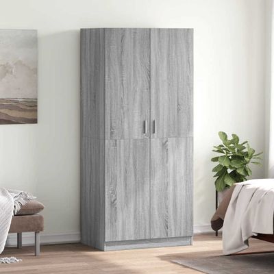 vidaXL Šatník sivý dub sonoma 80x52x180 cm spracované drevo