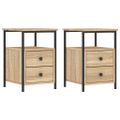 vidaXL Nočné stolíky 2 ks dub sonoma 34x35,5x50 cm kompozitné drevo