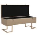 vidaXL Lavica s úložným priestorom 105 cm, béžová, zamat
