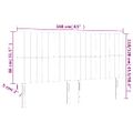vidaXL Čelo postele s LED tmavohendé 160x5x118/128 cm látka